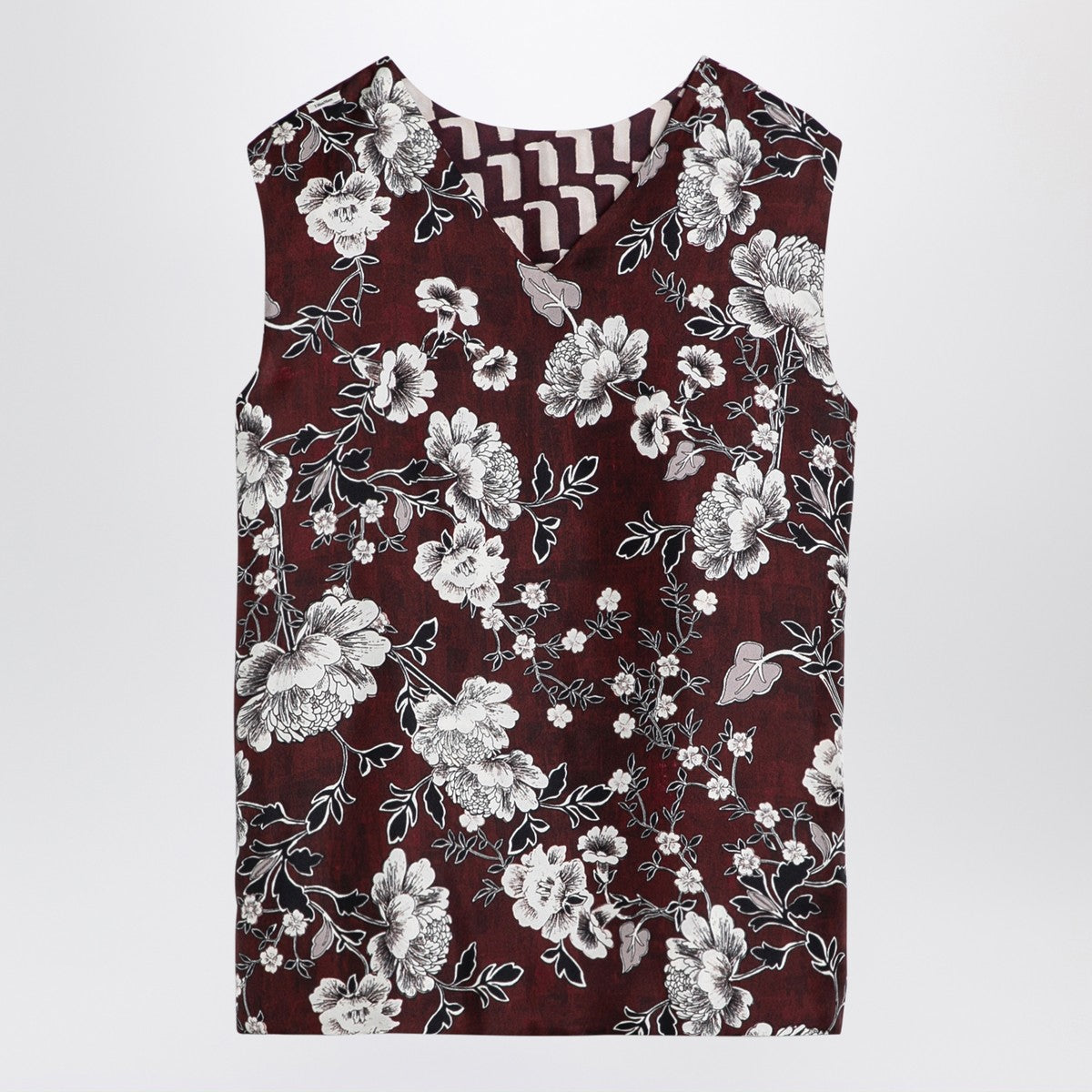 MAX MARA TIMELESS Reversible patterned silk camisole top MAX MARA TIMELESS