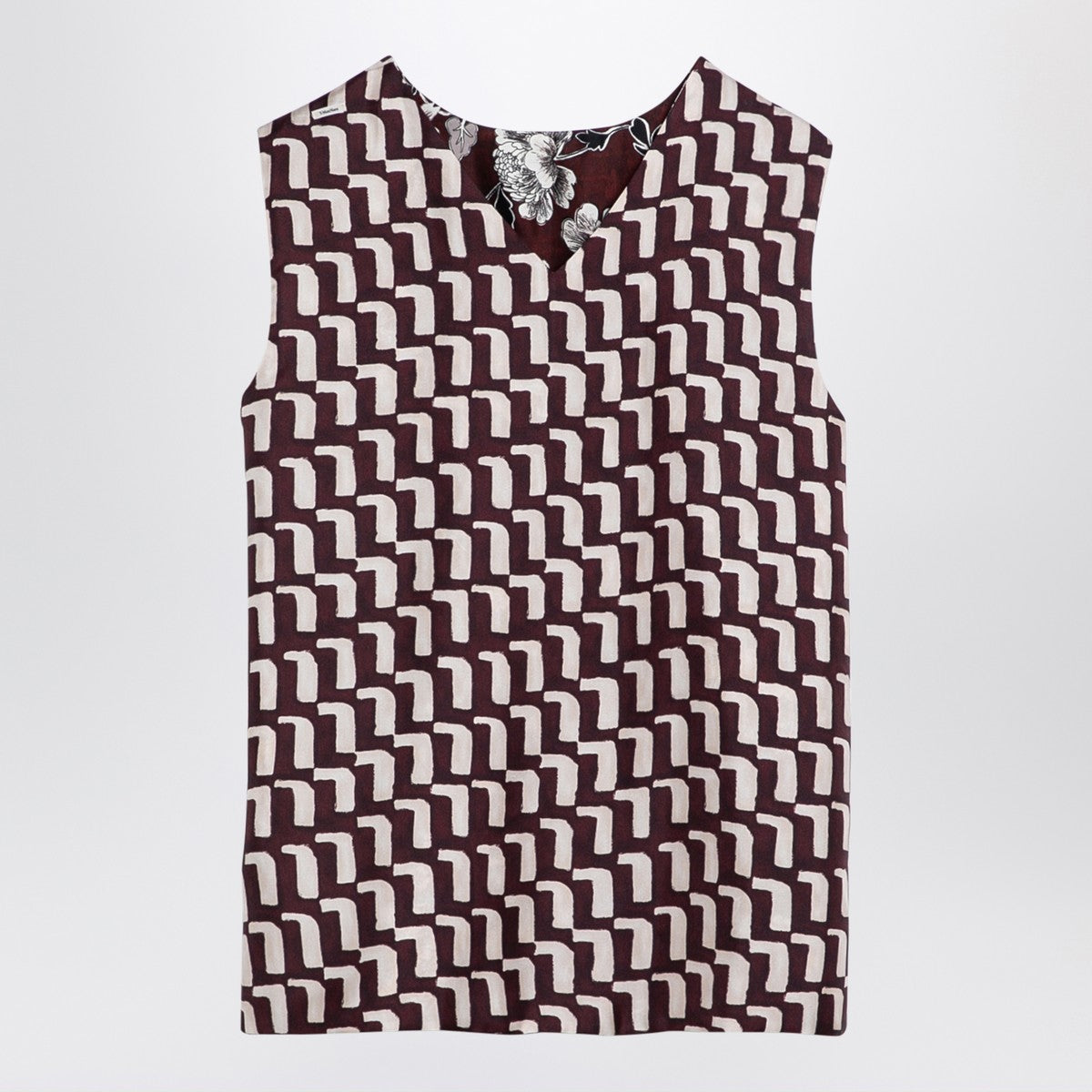 MAX MARA TIMELESS Reversible patterned silk camisole top MAX MARA TIMELESS
