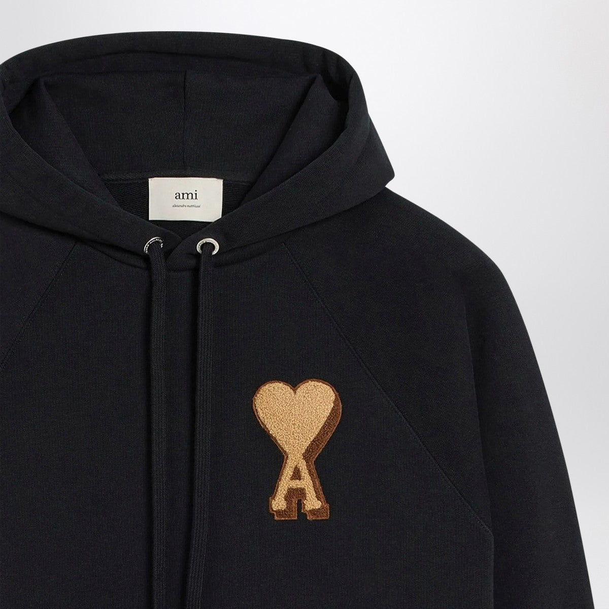 Ami Paris Black Ami De Coeur hoodie Ami Paris