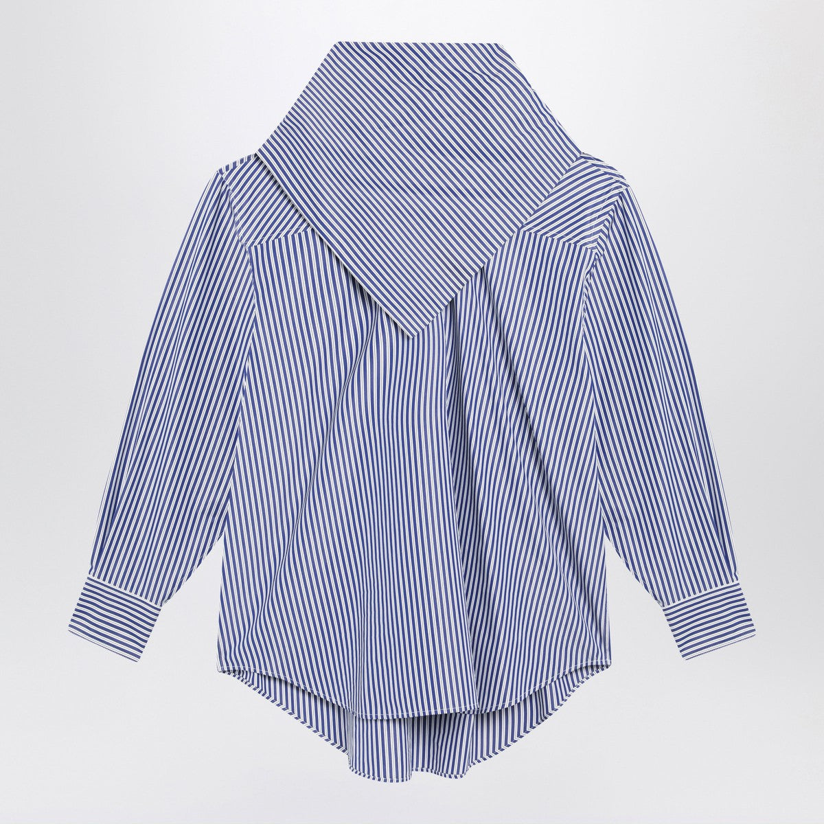 Ami Paris Blue striped poplin shirt with scarf Ami Paris