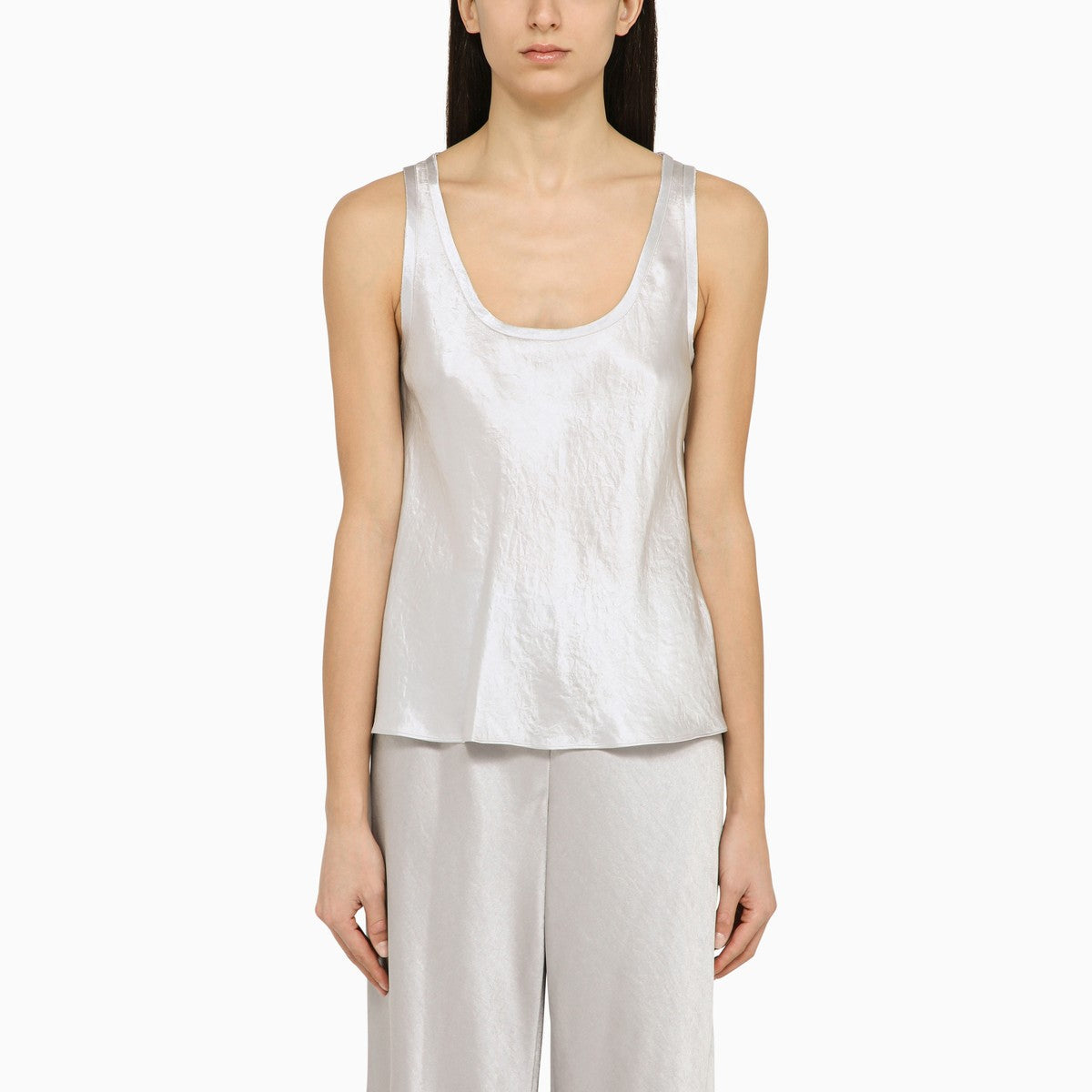 Vince Pearl grey acetate tank top Vince