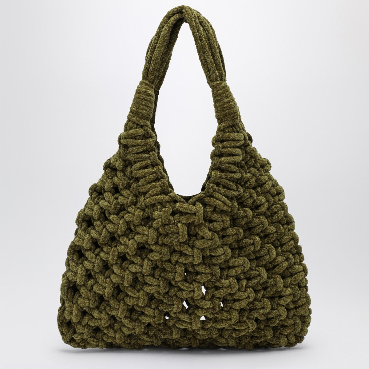 Hibourama Vannifique Big Bag in Khaki Velvet Hibourama