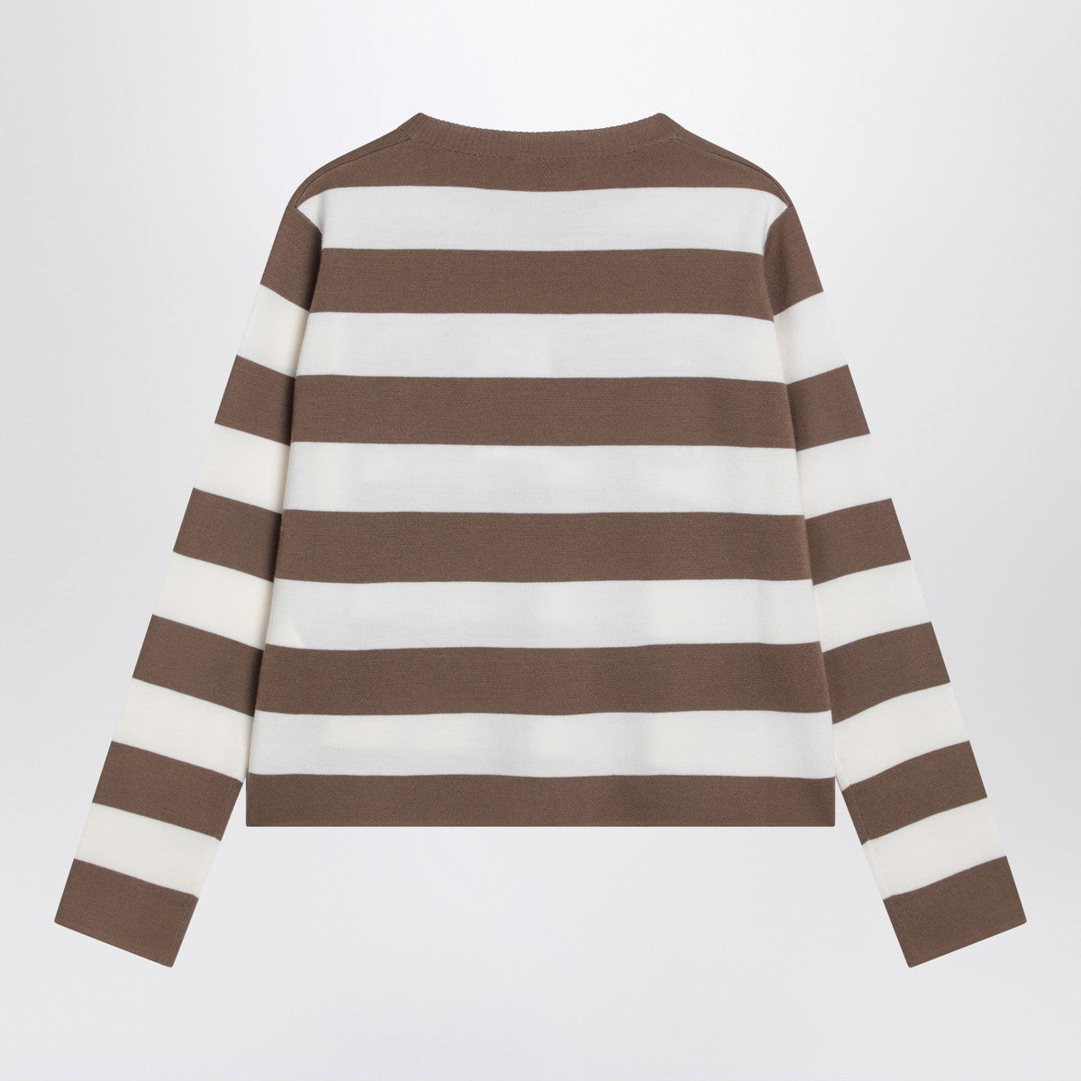 Max Mara Striped wool sweater with embroidery Max Mara