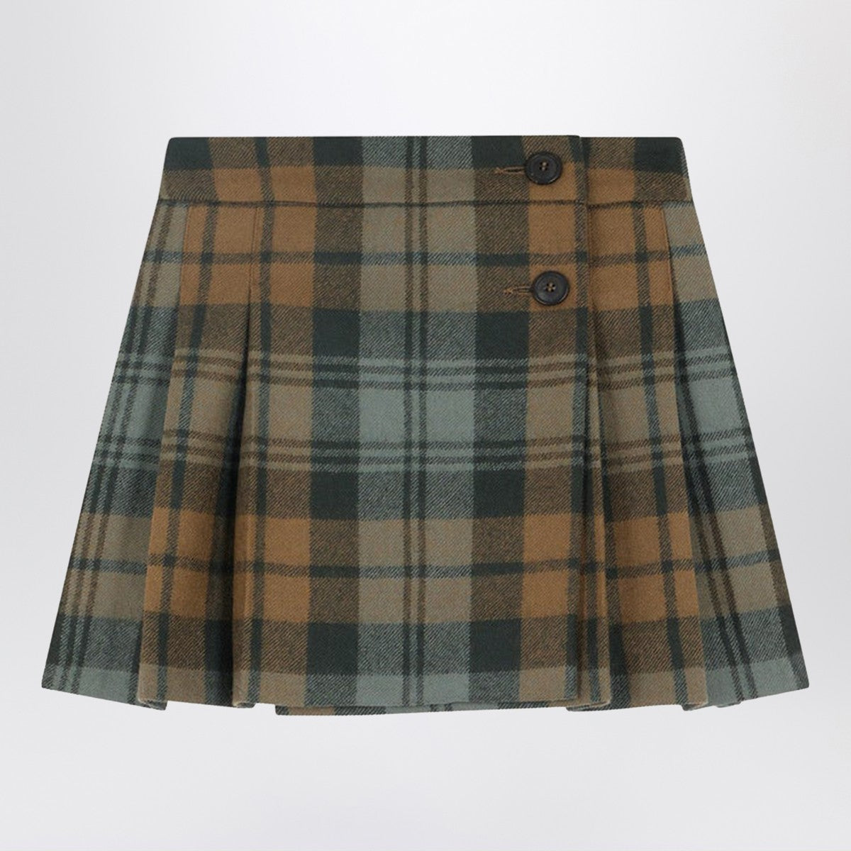 Bonpoint Talissa kilt skirt in wool with check pattern Bonpoint