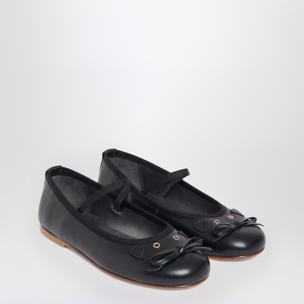 Bonpoint Joie black leather ballet flats Bonpoint