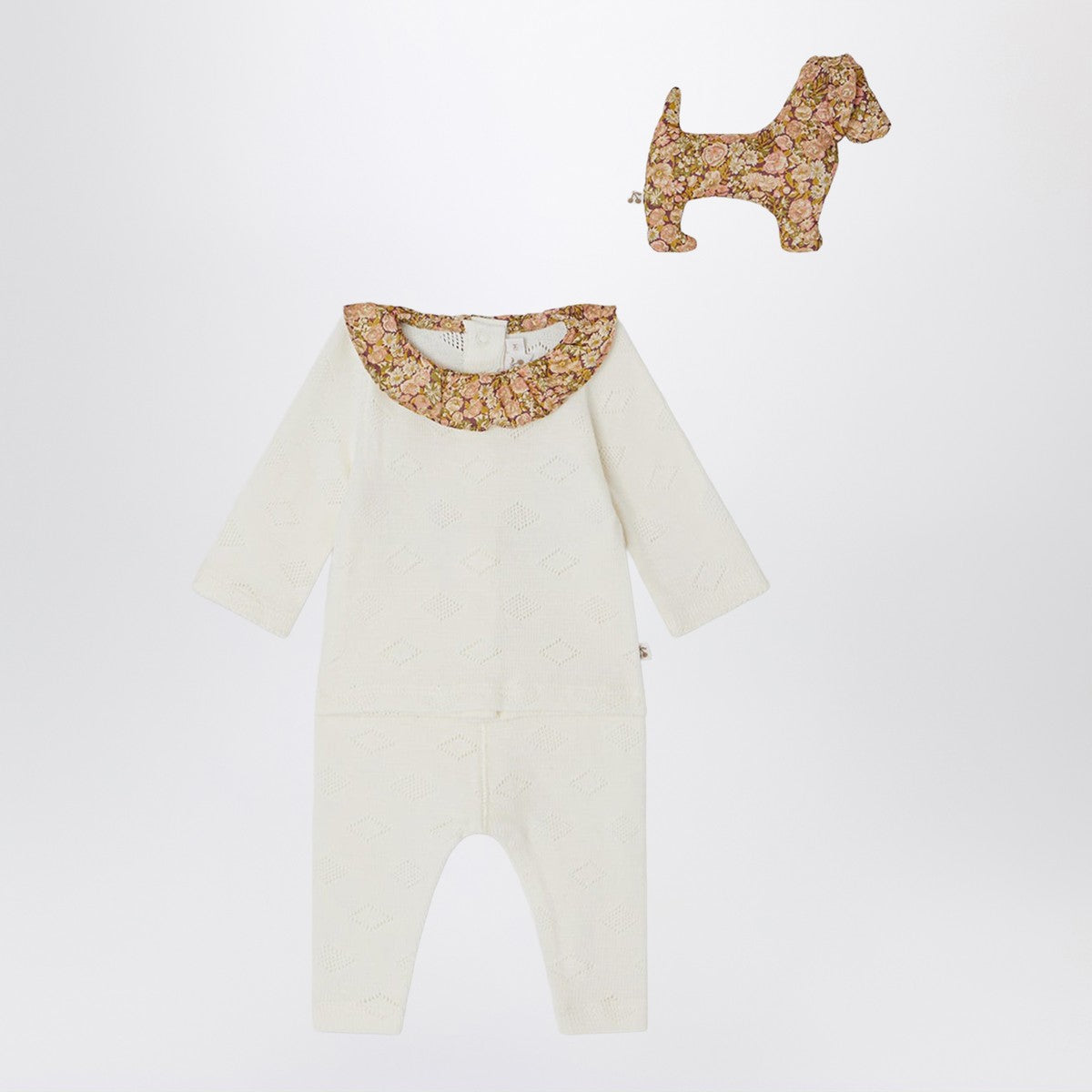 Bonpoint Daisie gift set with two-piece outfit and plush toy Bonpoint