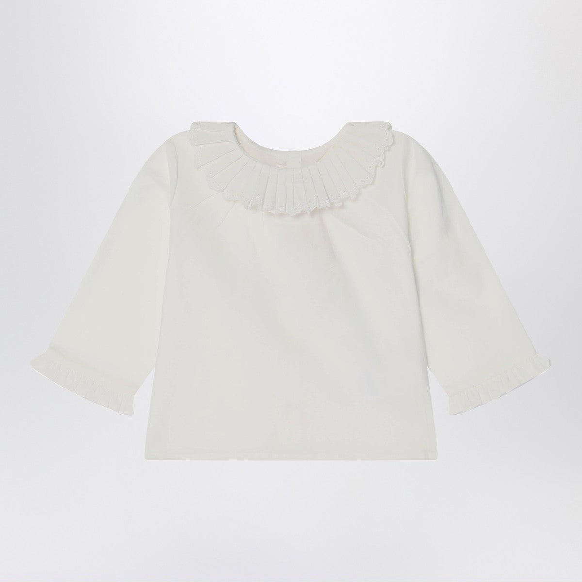 Bonpoint White Joliette blouse with ruffles Bonpoint