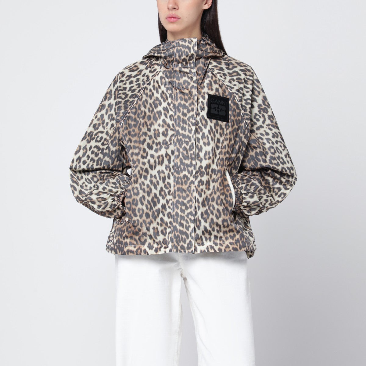 GANNI Jacket with leopard prin Ganni
