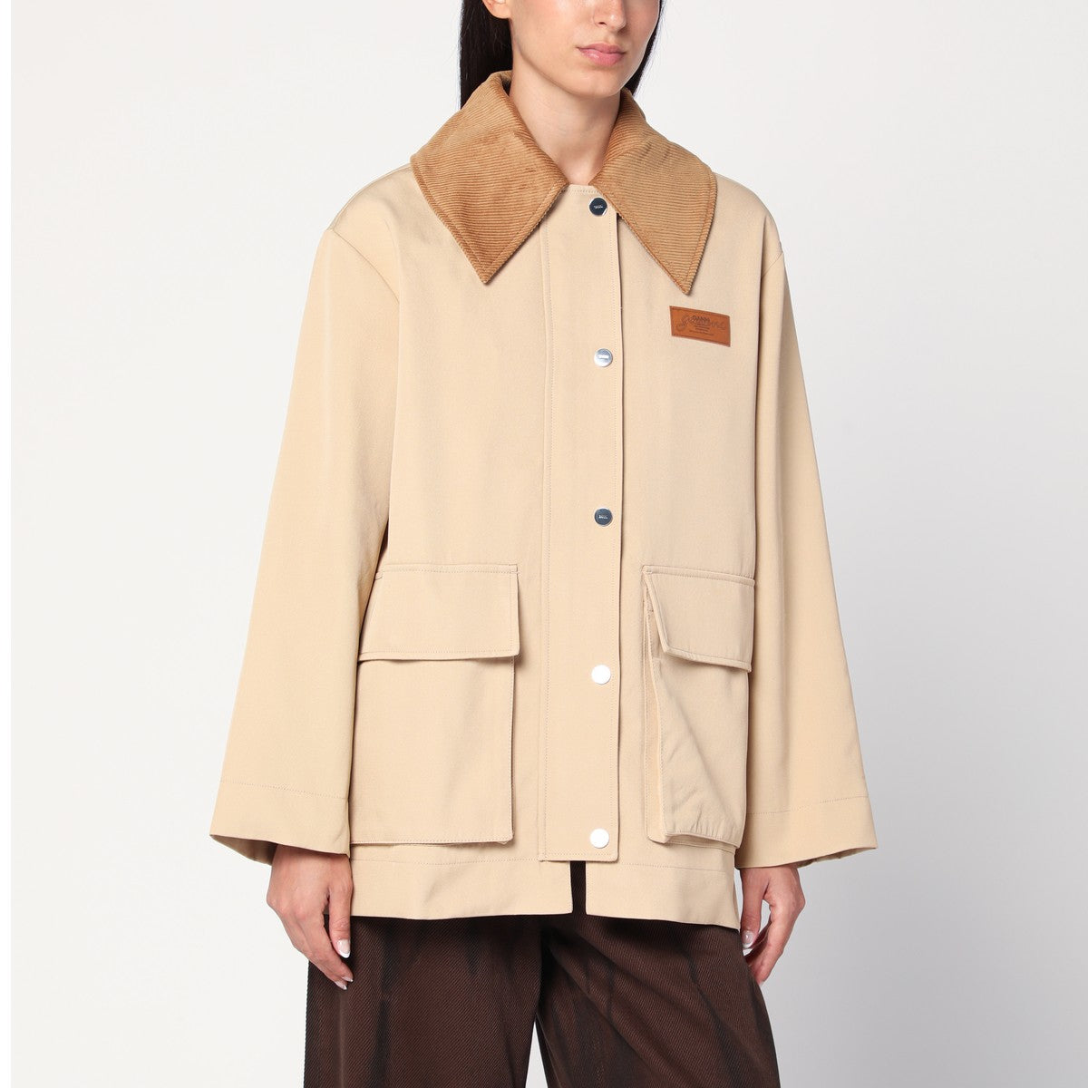 GANNI Beige twill jacket Ganni
