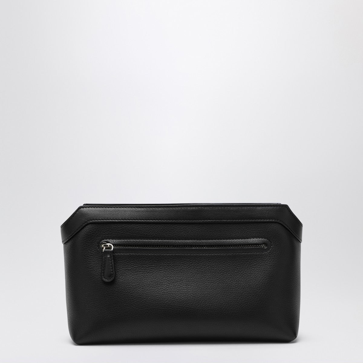 The Row Black leather clutch bag The Row