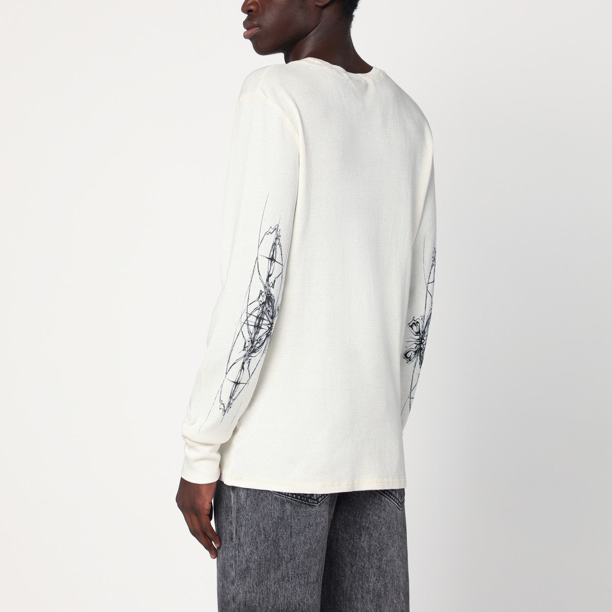 Basketcase Gallery White cotton crewneck sweater Basketcase Gallery