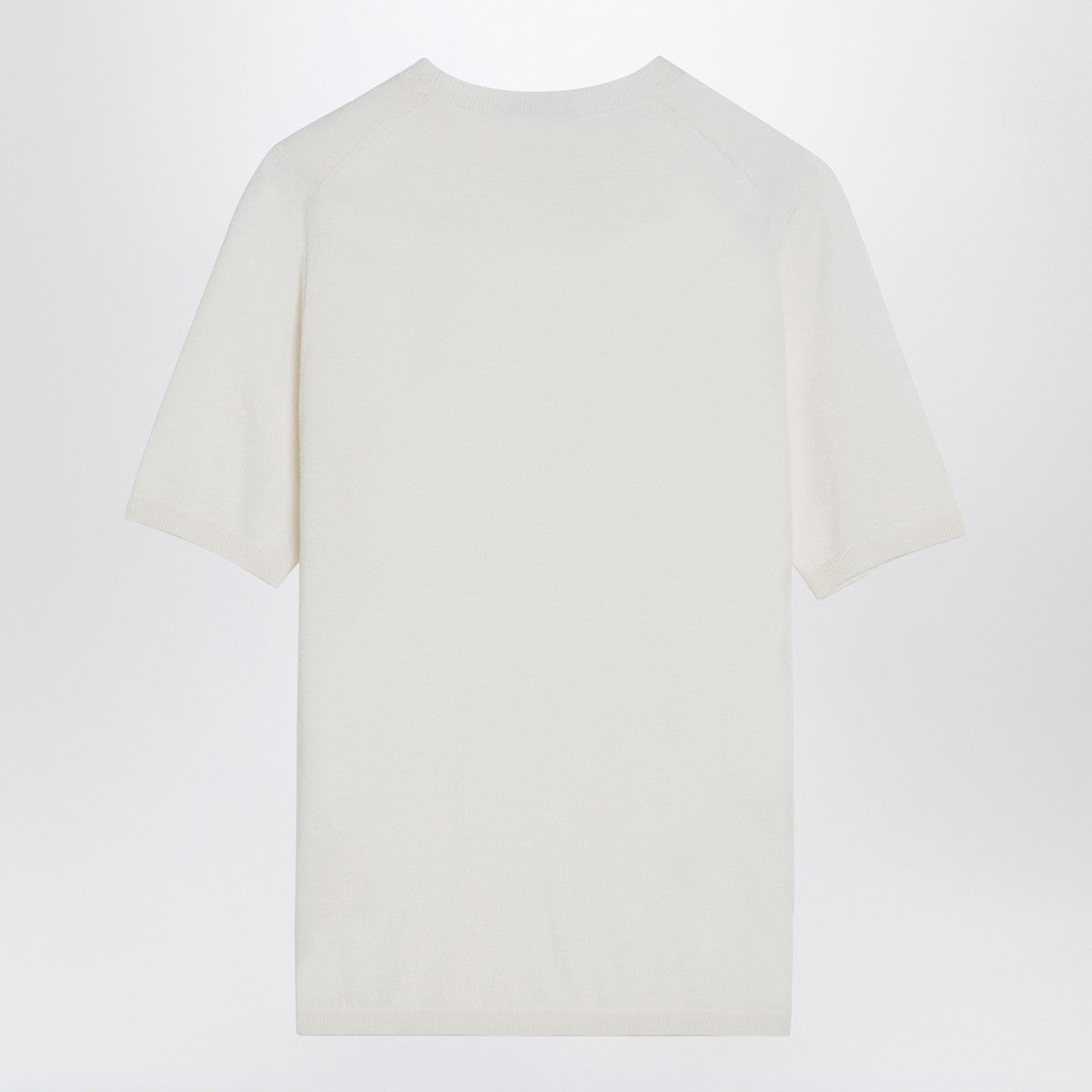Max Mara White silk and cashmere crew-neck t-shirt Max Mara