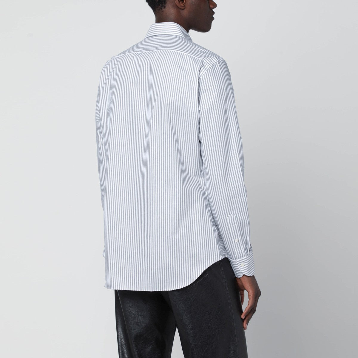 XACUS White striped Travel shirt Tailor Fit XACUS