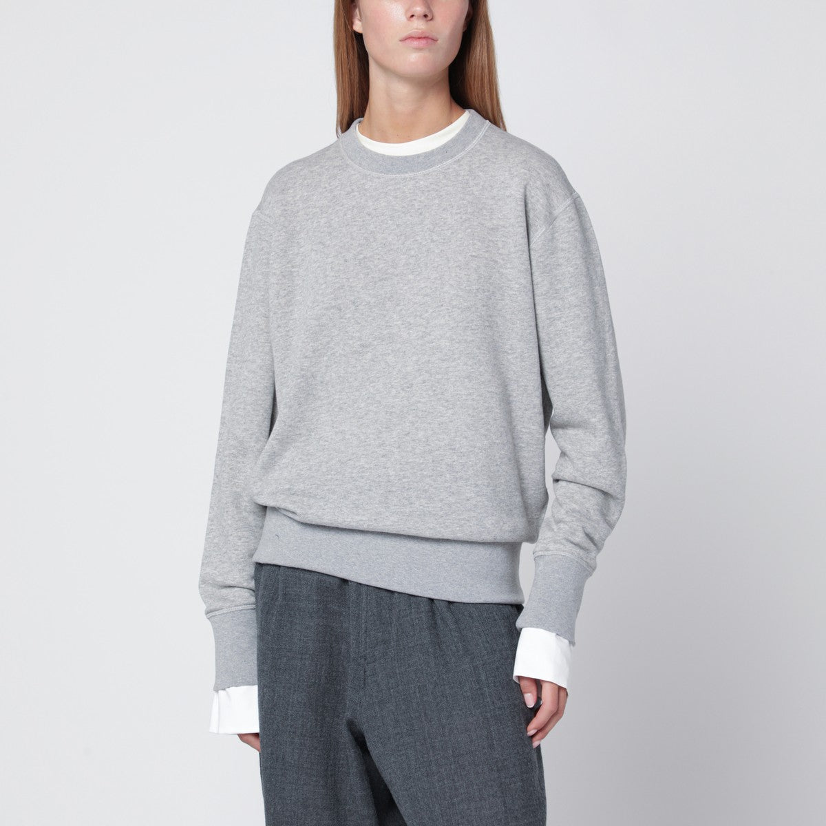 DARKPARK Grey melange cashmere blend sweatshirt Darkpark