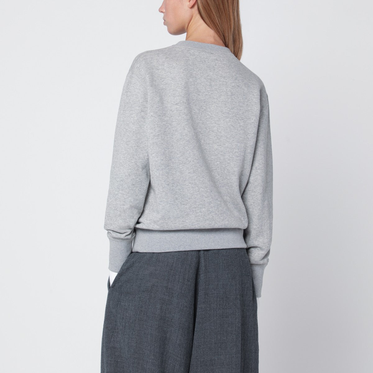 DARKPARK Grey melange cashmere blend sweatshirt Darkpark