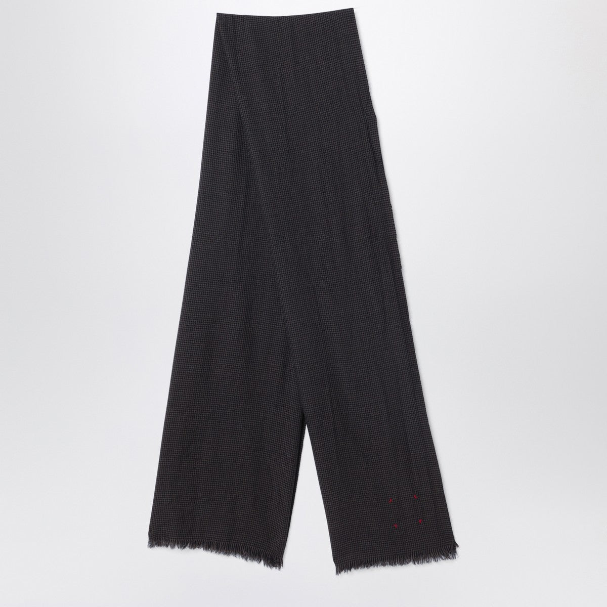 Destin Black/beige check wool scarf Destin