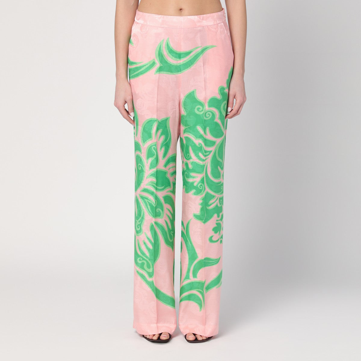 ETRO Wide printed trousers in silk blend Etro