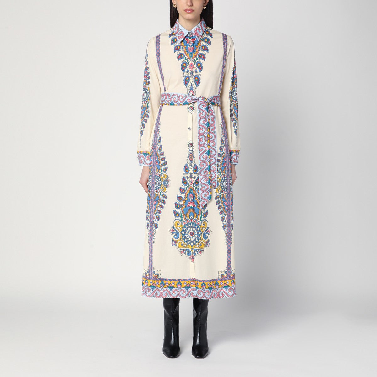 ETRO Cotton chemise dress with Paisley print Etro