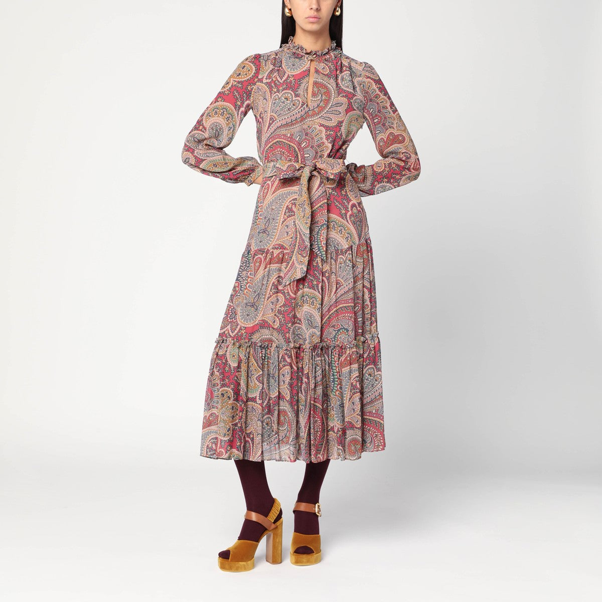 ETRO Long dress with Paisley print