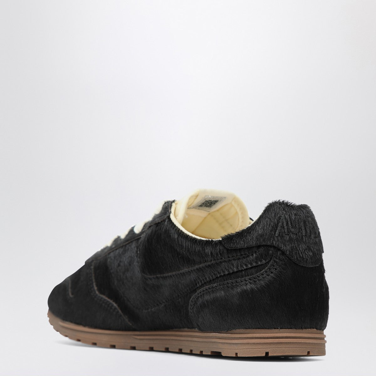 AUTRY Black Windspin sneakers in pony hair Autry