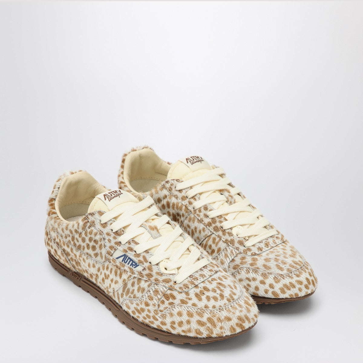 AUTRY Windspin sneakers in animalier pony skin Autry