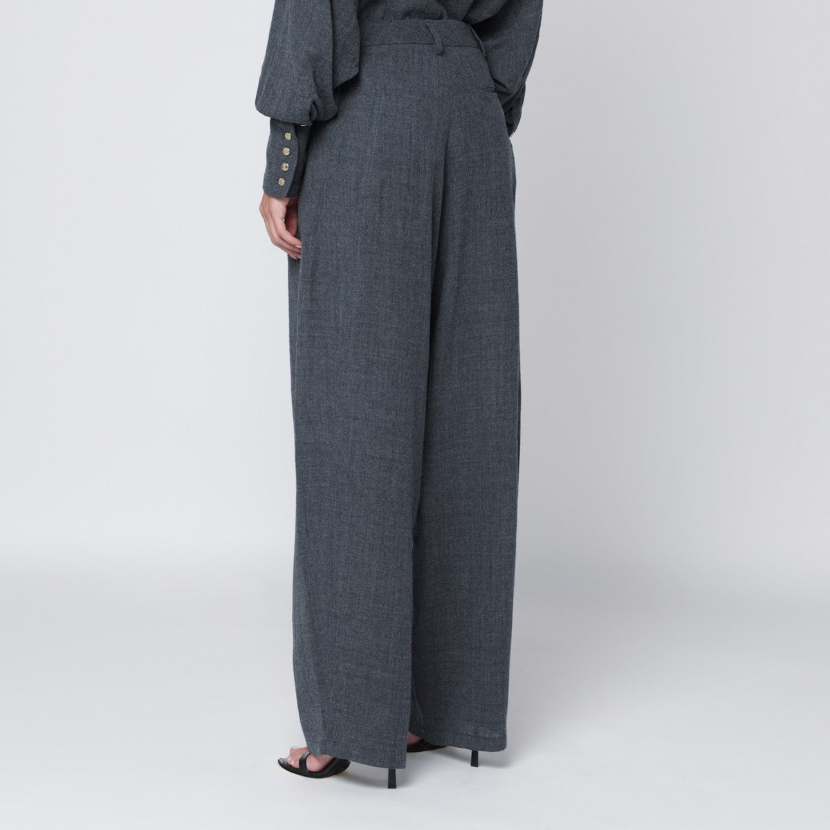 DARKPARK Grey melange Phebe wide-leg trousers Darkpark