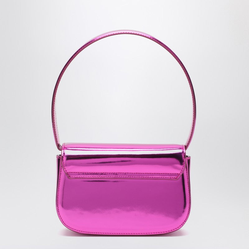 Diesel 1DR Iconic bag in mirrored fuchsia leather