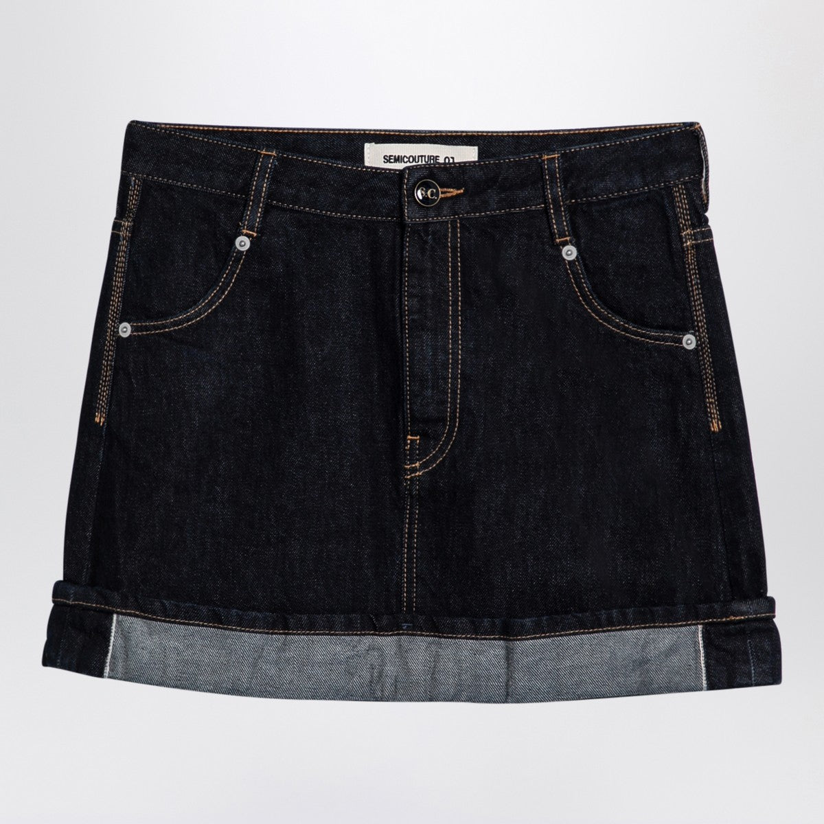 Semicouture Floriane miniskirt in dark denim Semicouture