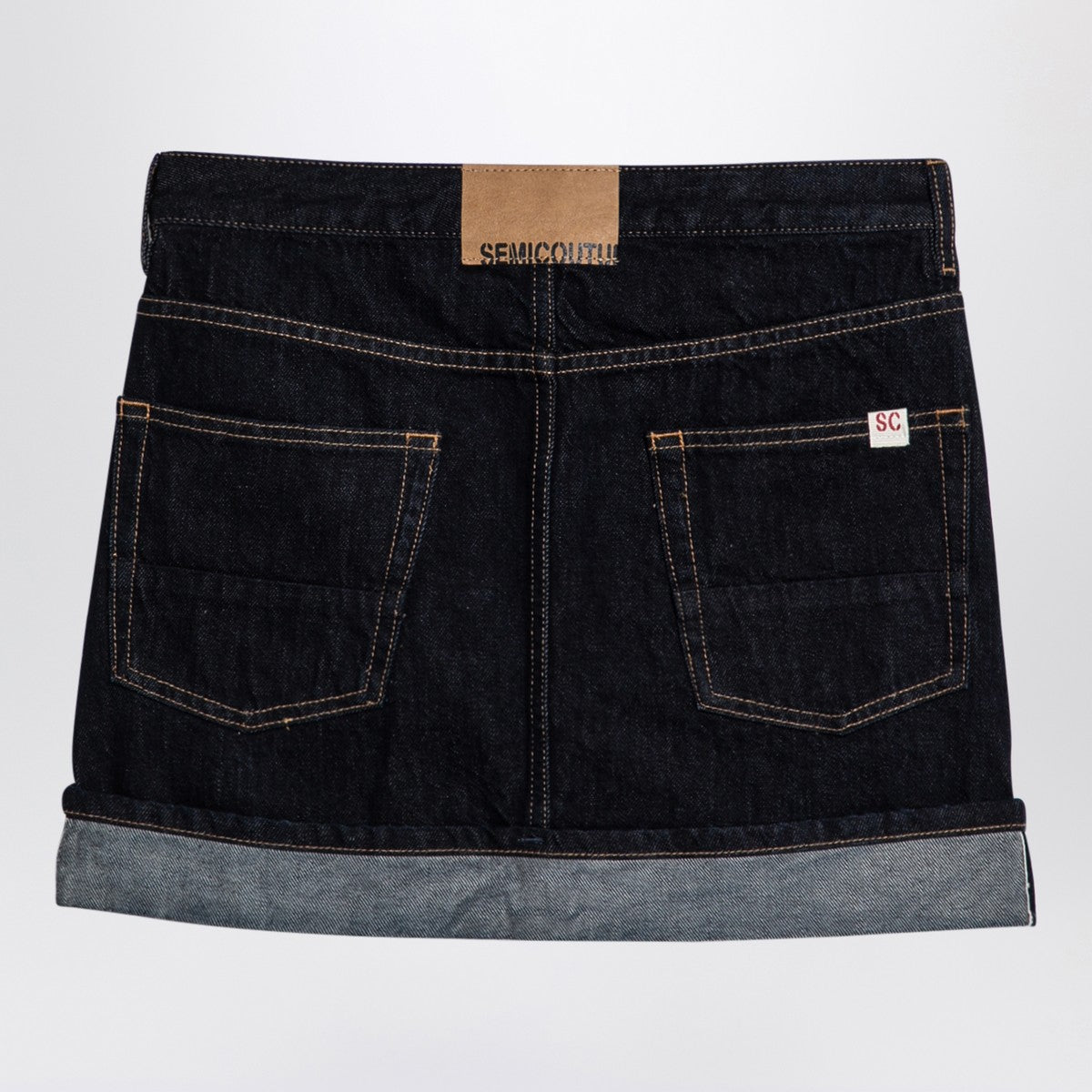 Semicouture Floriane miniskirt in dark denim Semicouture