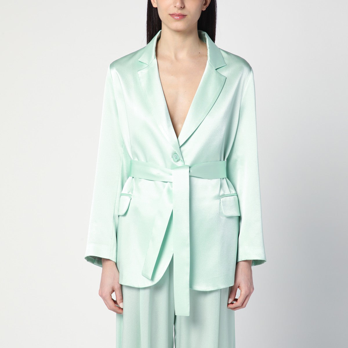 Semicouture Christiana jacket in aqua green Semicouture