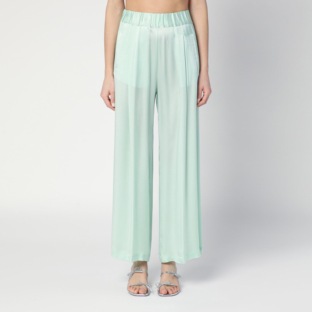 Semicouture Johnny trousers in aqua green Semicouture