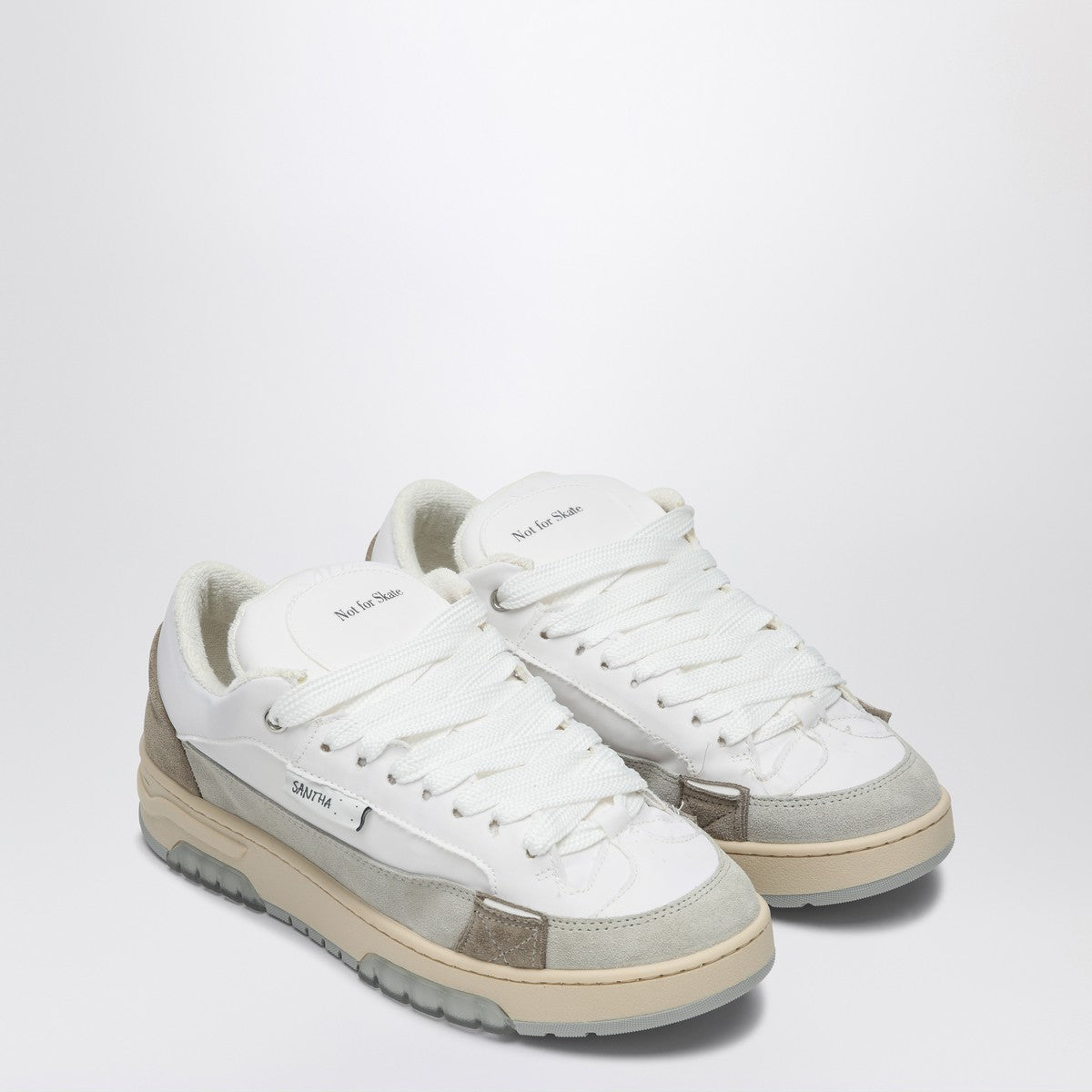 Santha White/grey colour-block sneaker Santha