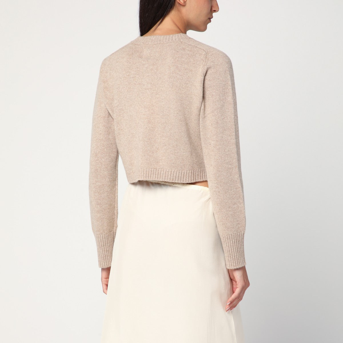 LouLou De Saison Beige cropped cardigan in cashmere LouLou De Saison