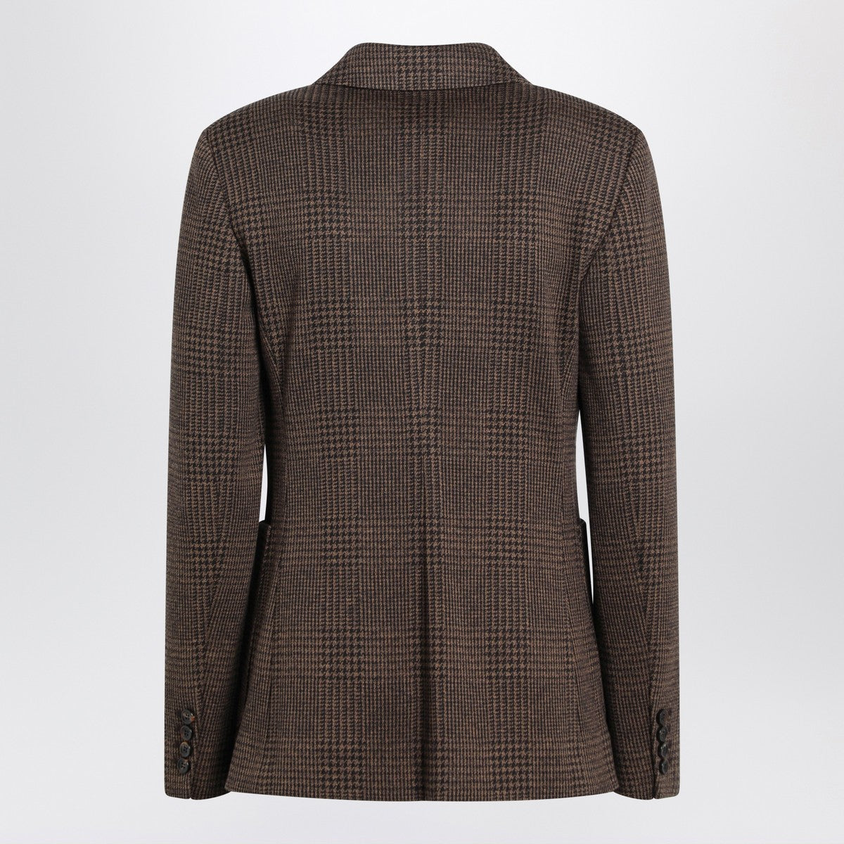 Max Mara Brown Prince of Wales double-breasted jacket Max Mara