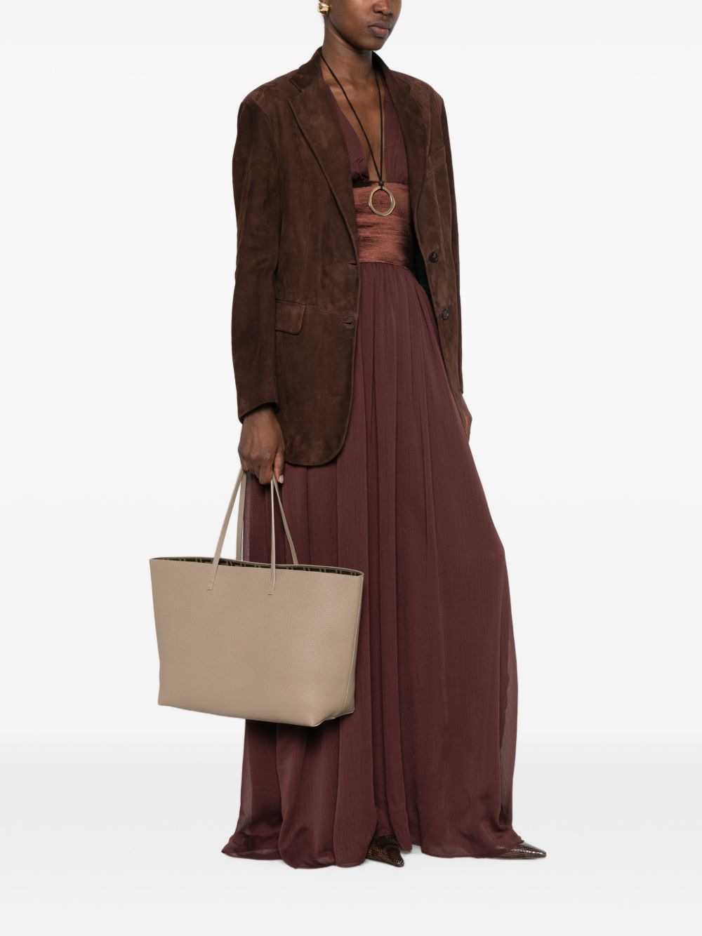 ROLL MEDIUM LEATHER TOTE BAG