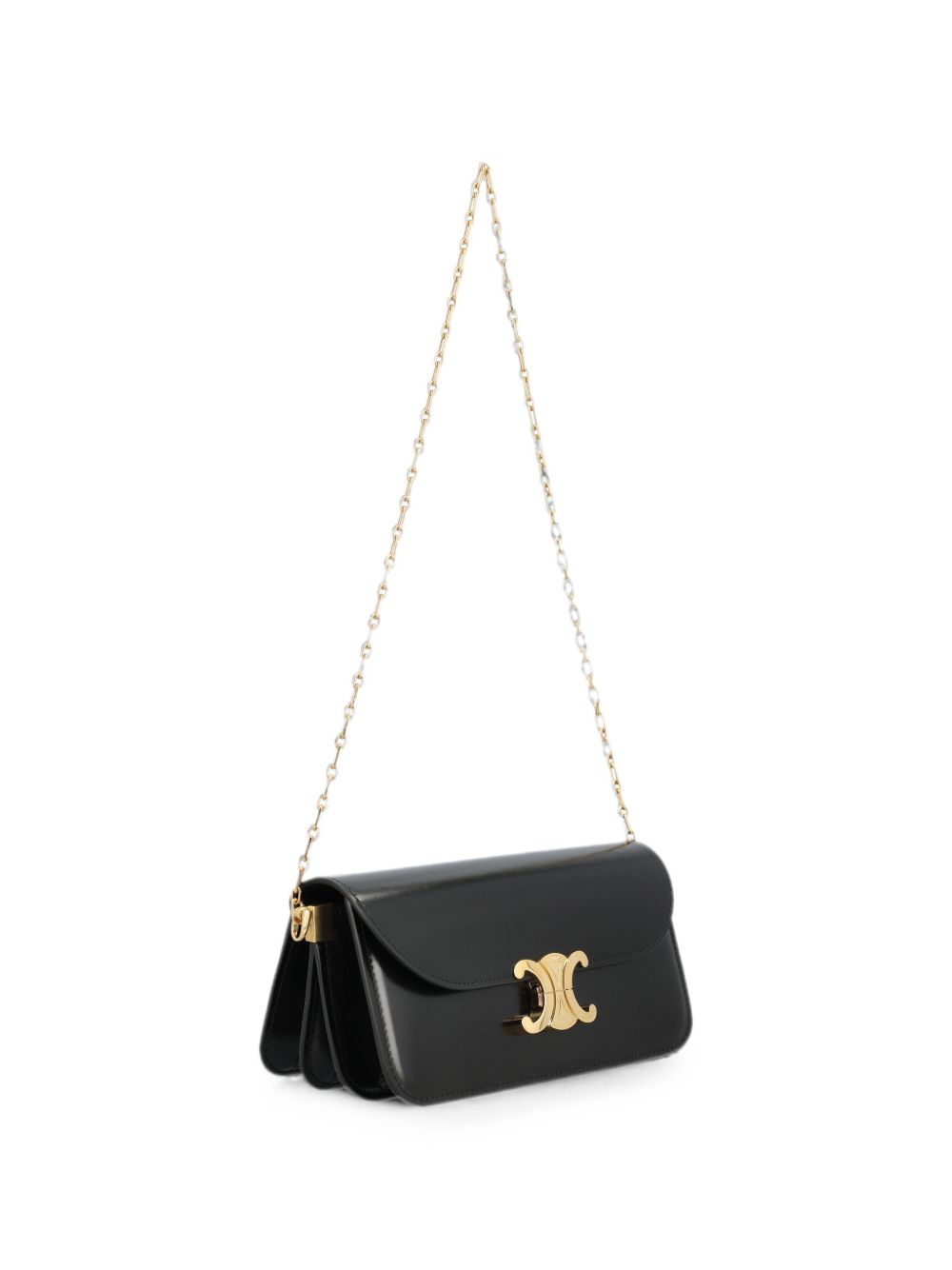 TRIOMPHE CHAIN SMALL LEATHER SHOULDER BAG