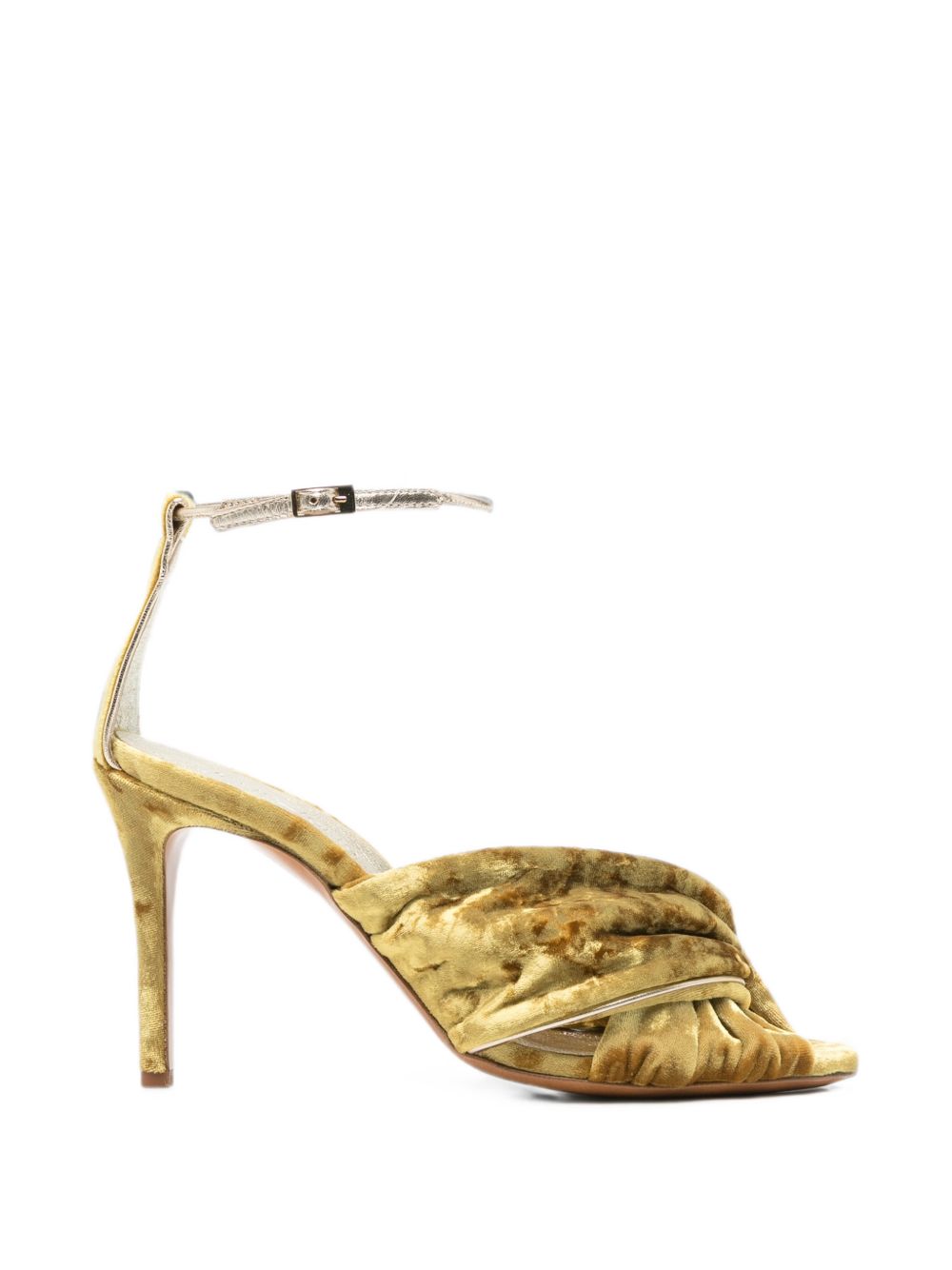 VELVET HEEL SANDALS