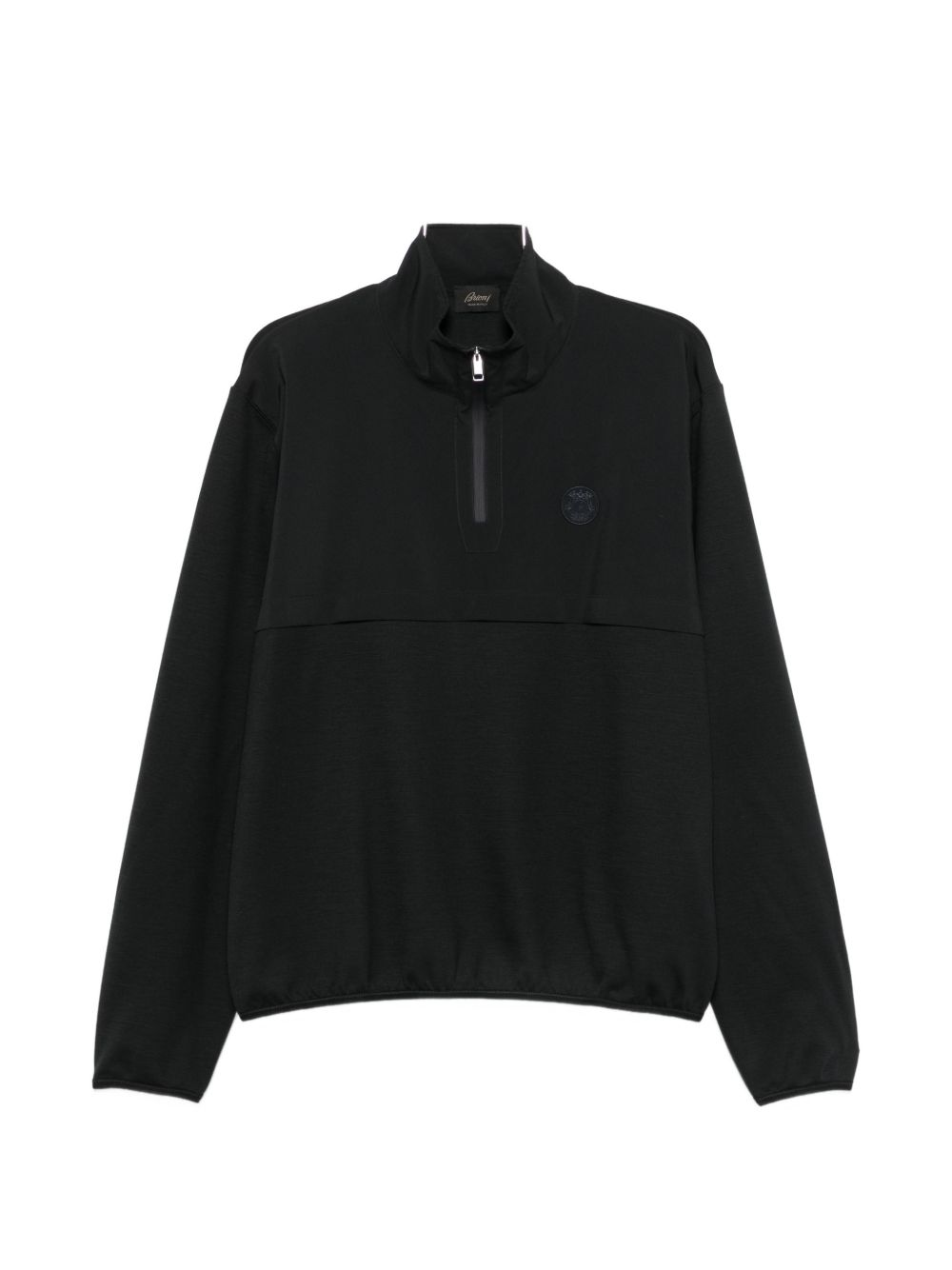 WOOL HALF-ZIP HIGH NECK SWEATER
