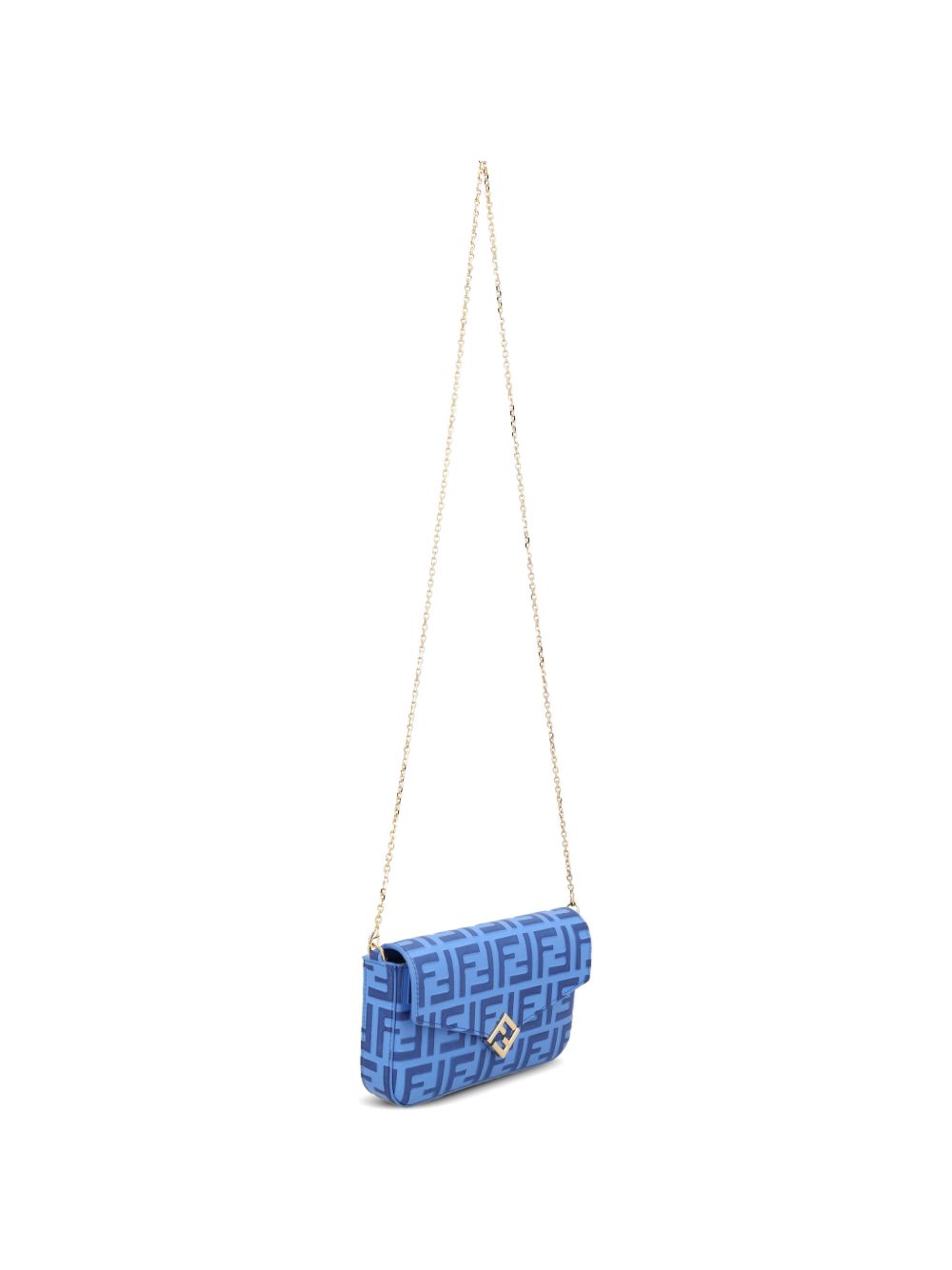 FF DIAMONDS LEATHER WALLET ON CHAIN