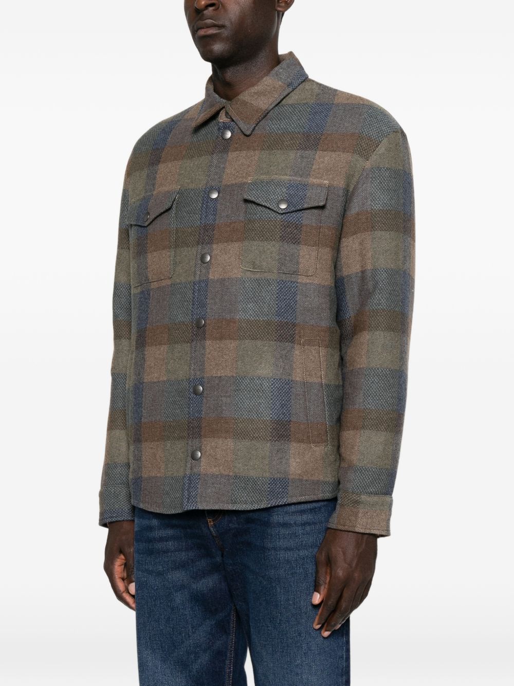 WOOL CHECKED SHIRT