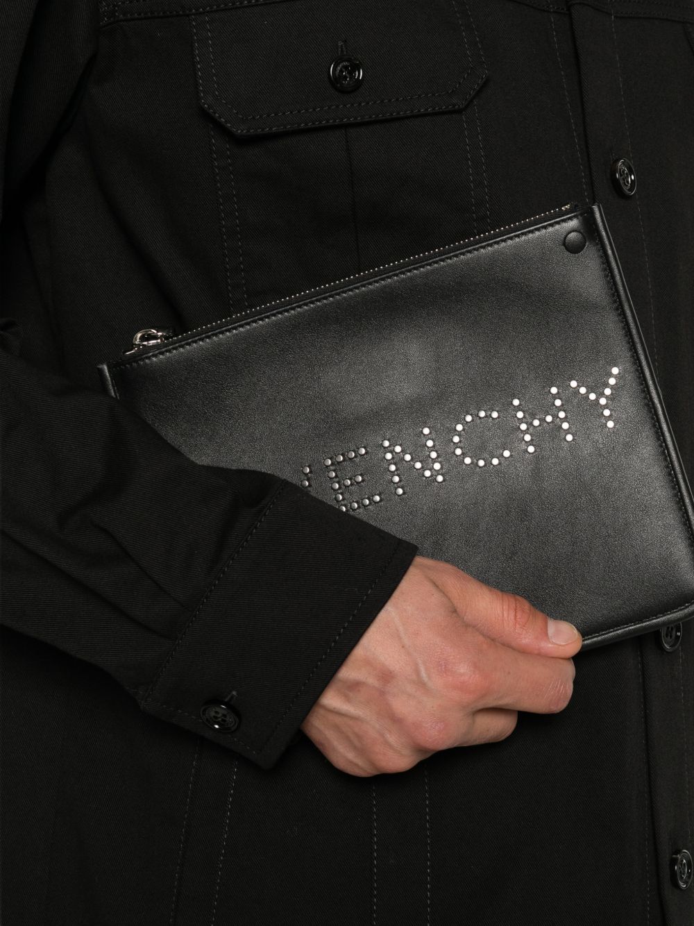 LOGO LEATHER POUCH