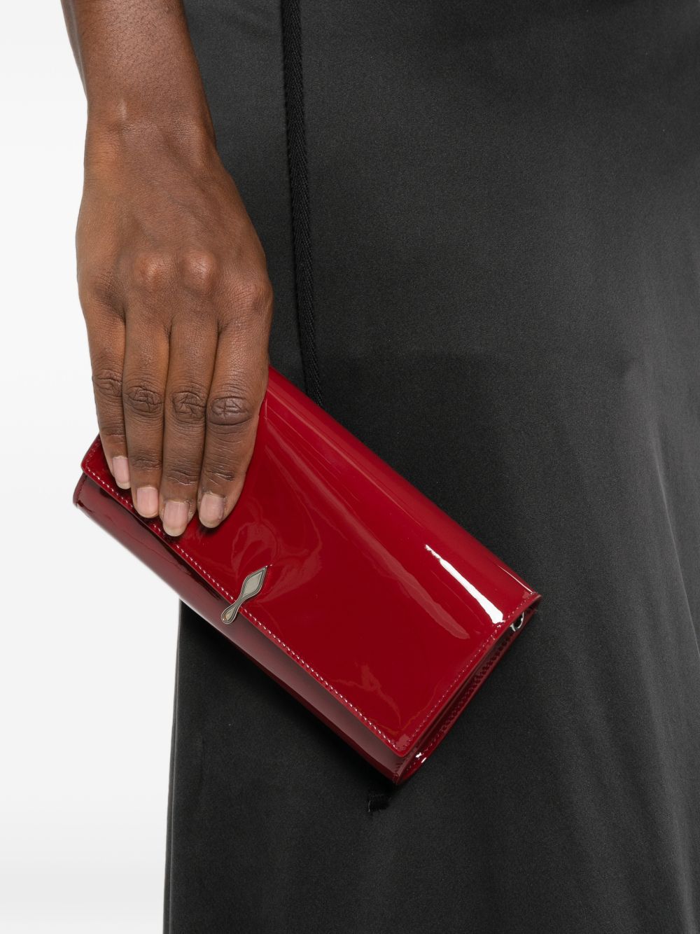 BETTINA PATENT LEATHER WALLET ON CHAIN