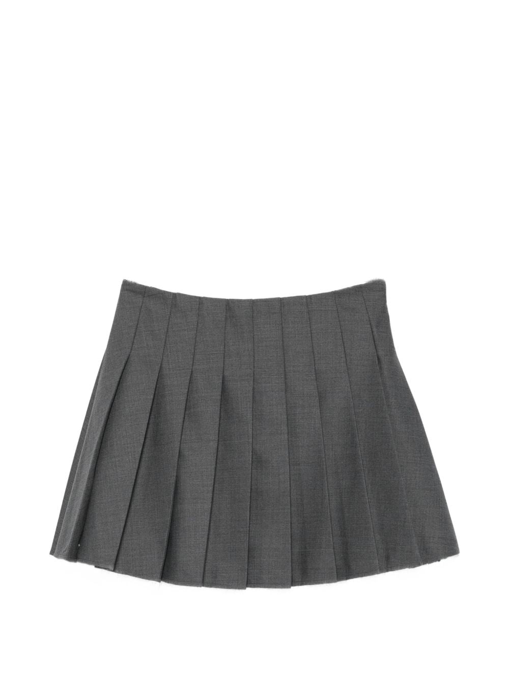 WOOL PLEATED MINI SKIRT