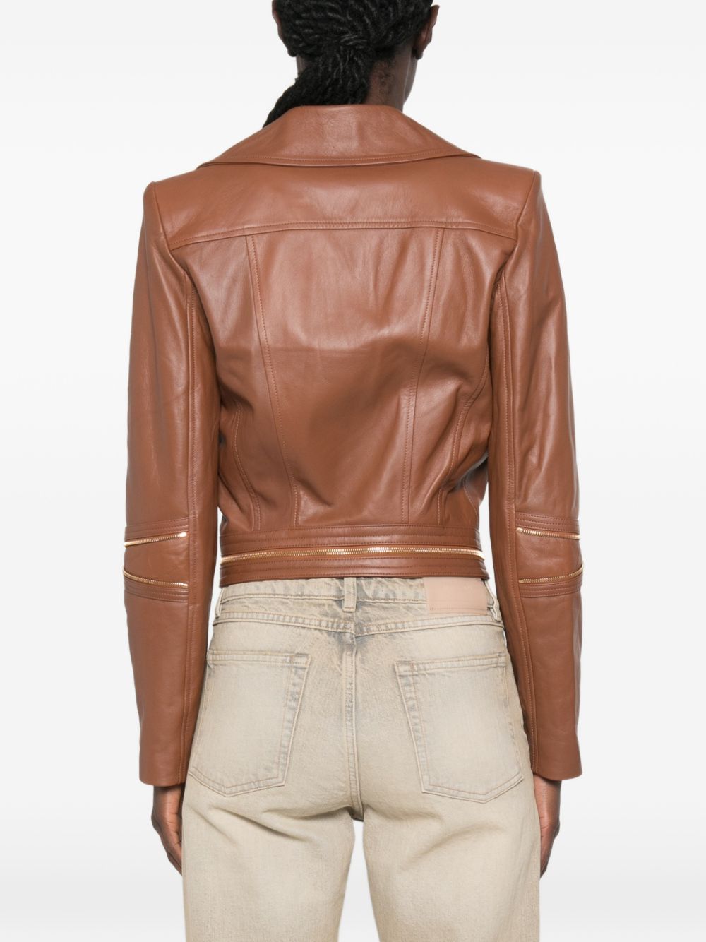 LEATHER BIKER JACKET