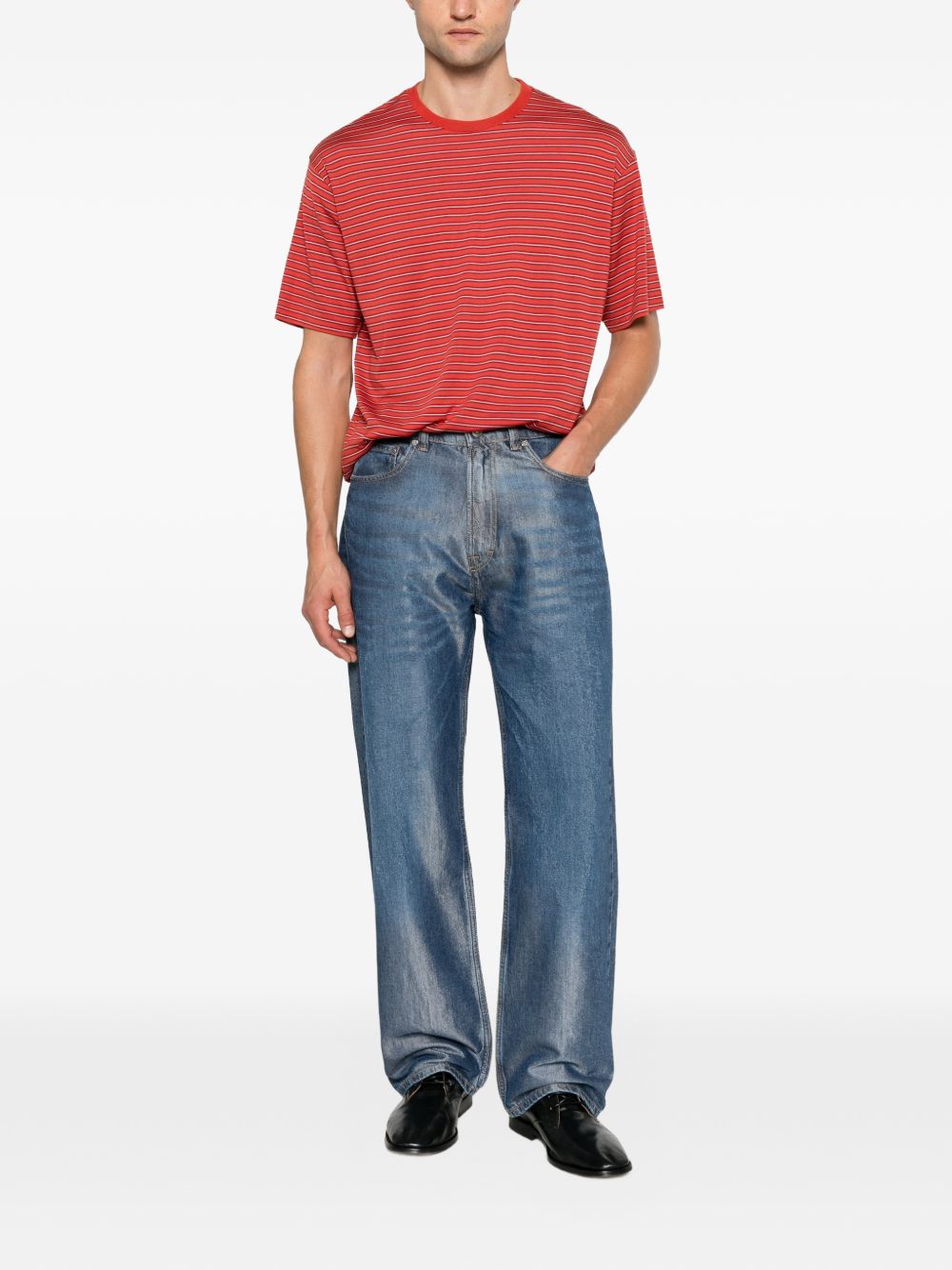 WOOL STRIPED T-SHIRT
