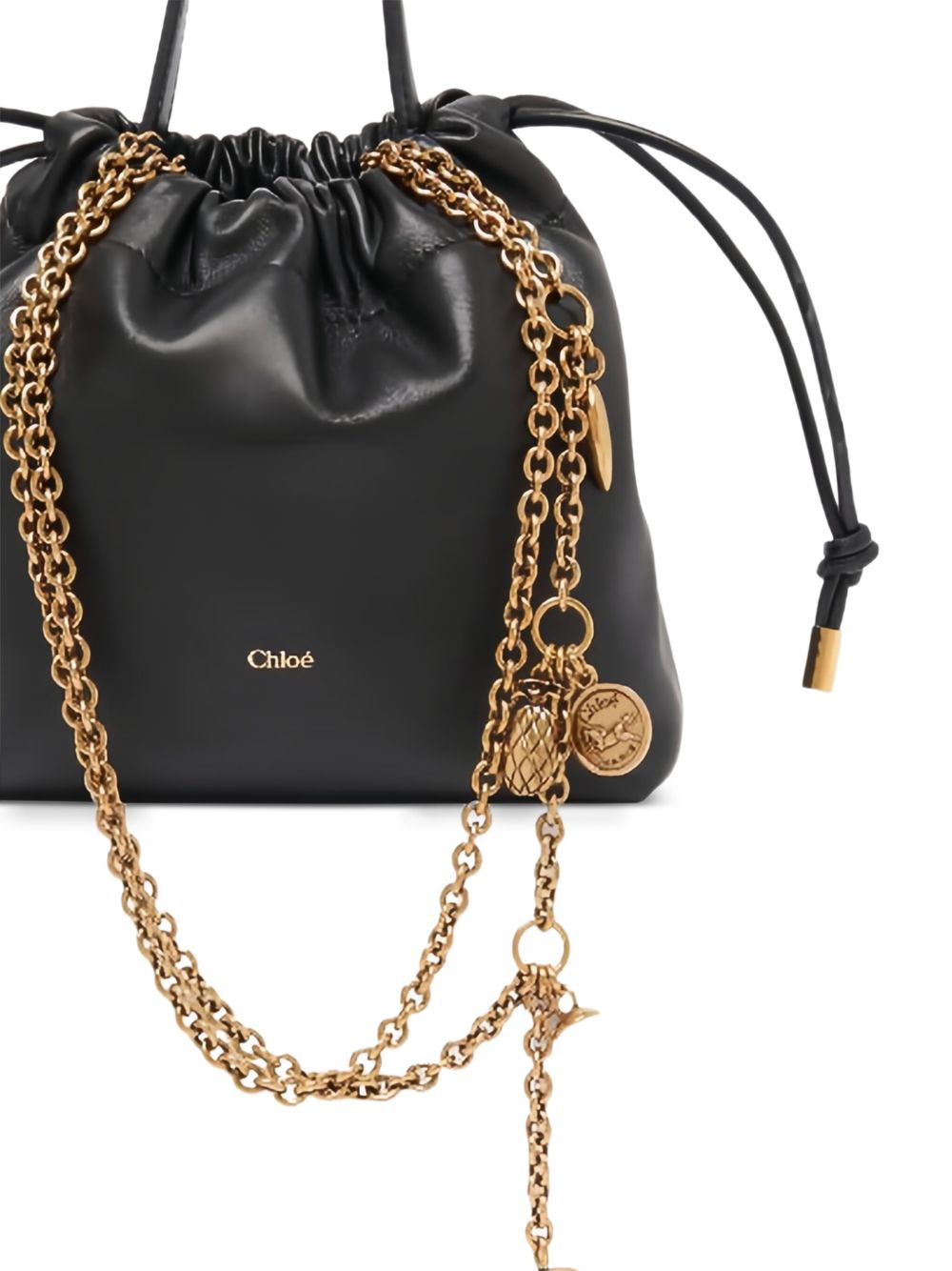 CHLOÉ ICONS LEATHER MINI BUCKET BAG