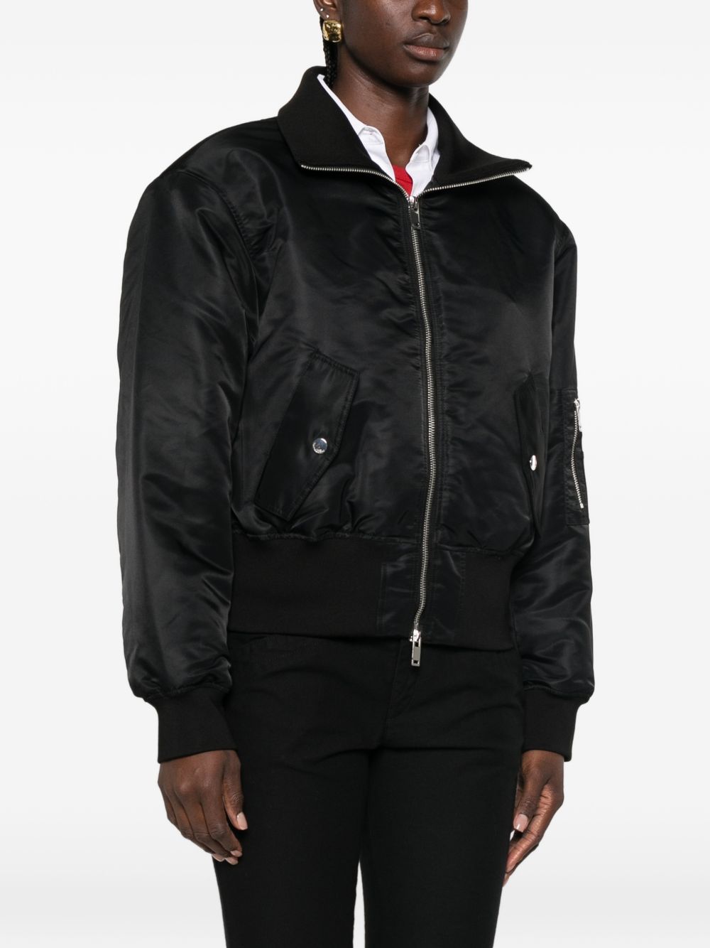 STORM NYLON CROPPED BOMBER JACKET