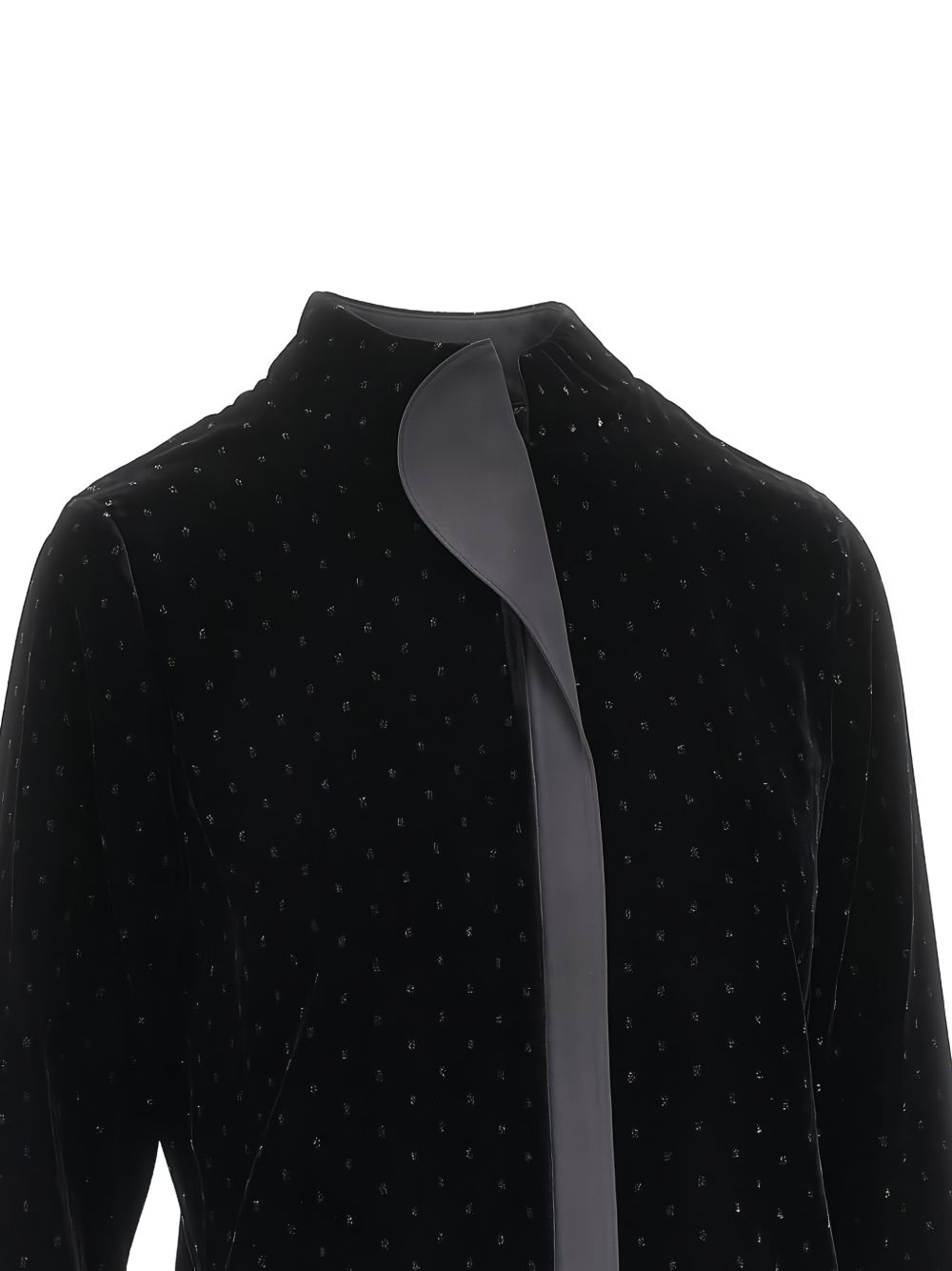 GLITTERED VELVET BLOUSE