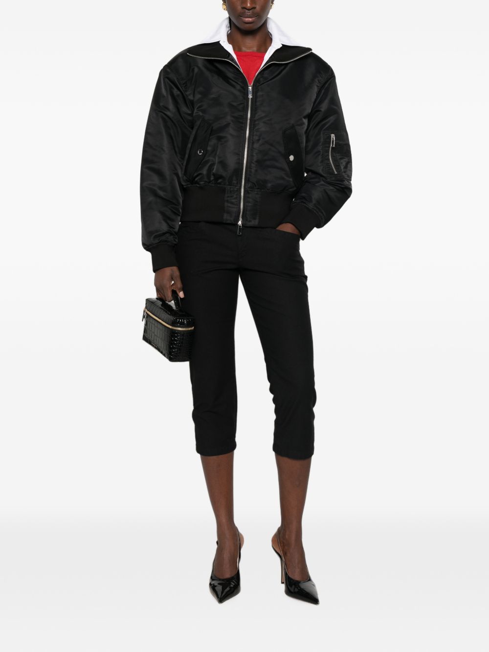 STORM NYLON CROPPED BOMBER JACKET
