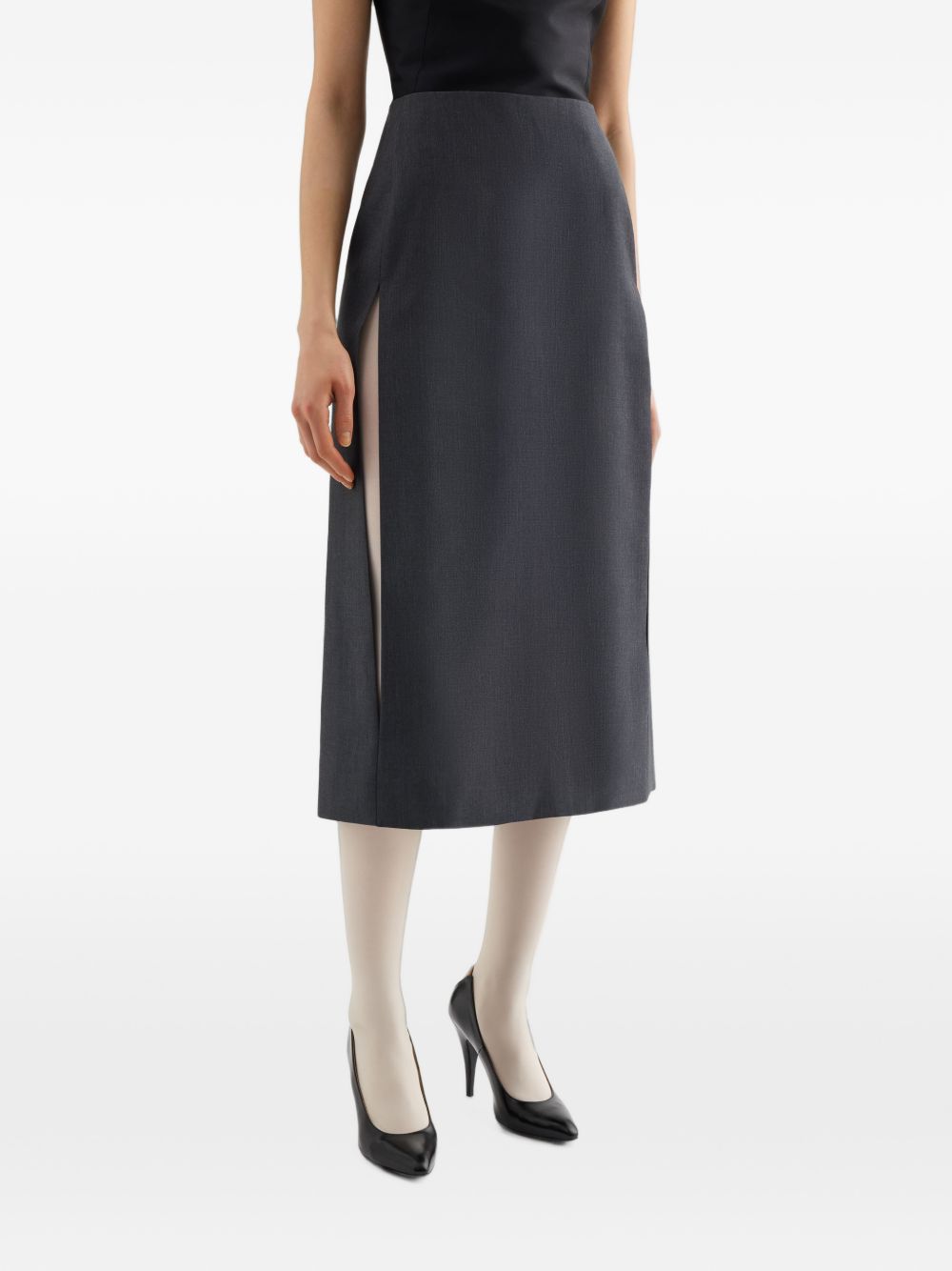 WOOL LONG SKIRT